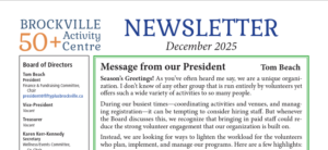 Cover of the December 2025 Newsletter.